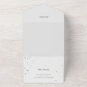 シルバエレガントーブラシとJoyスクリプトの写真 オールインワン招待状 (外側)