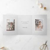 シルバエレガントーブラシとJoyスクリプトの写真 三つ折りカード (内部)