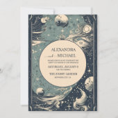 シルバエレガントーブルータロット結婚ズ 招待状 (正面)