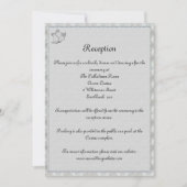 シルバエレガントーベルウェディングレセプション詳細 招待状 (正面)