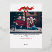 シルバエレガントーベルクリスマス2写真 箔シーズンカード (裏面)