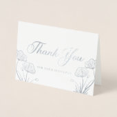 シルバエレガントーポピー悔やみや弔慰ありがとう 箔カード (正面)