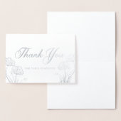 シルバエレガントーポピー悔やみや弔慰ありがとう 箔カード (ディスプレー)