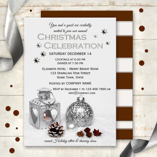 シルバエレガントー会社クリスマスパーティの招待状 招待状
