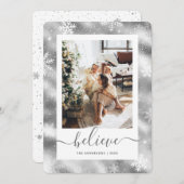 シルバエレガントー写真スノーフレーク シーズンカード (正面/裏面)