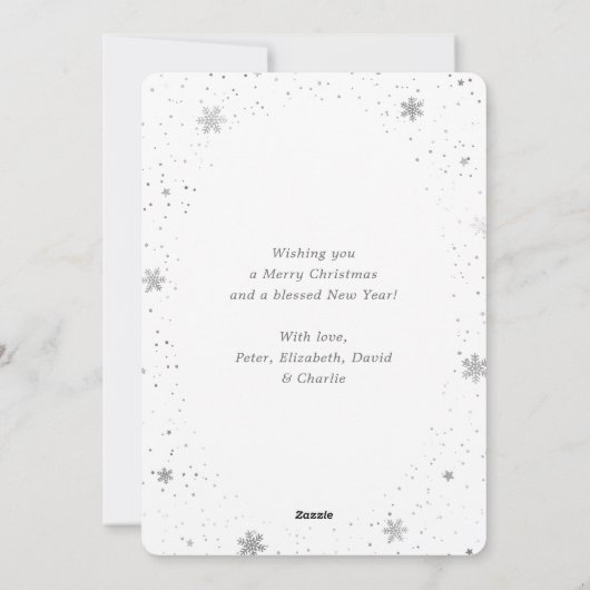 シルバエレガントー写真スノーフレーク シーズンカード (裏面)