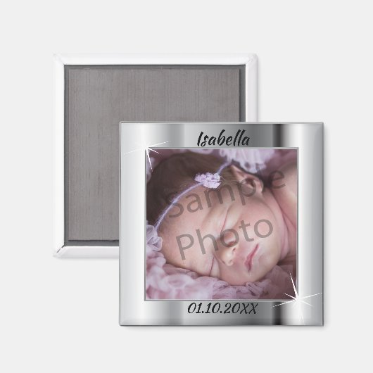 シルバエレガントー写真フレーム マグネット (正面/裏面)