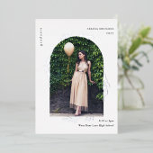 シルバエレガントー写真卒業 箔招待状 (立ち正面)