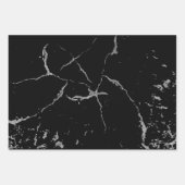 シルバエレガントー印刷スプラッシュ縞模様 ラッピングペーパーシート (正面2)