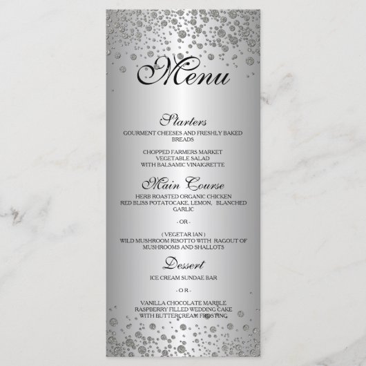 シルバエレガントー結婚のメニュー メニュー (正面)