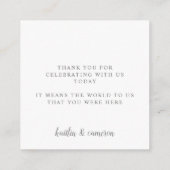 シルバエレガントー結婚ズ高級ヴィンテージのカード エンクロージャーカード (裏面)