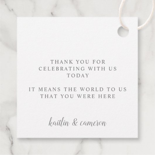 シルバエレガントー結婚ズ高級ヴィンテージのカード フェイバータグ (裏面)