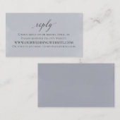 シルバエレガントー結婚ブルー詳細水色 エンクロージャーカード (正面/裏面)