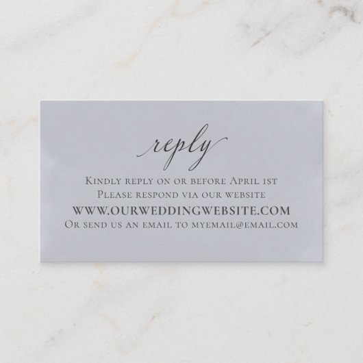 シルバエレガントー結婚ブルー詳細水色 エンクロージャーカード (正面)