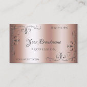 シルバエレガントー華美コーナーズラグジュアリーバラゴールデン 名刺 (正面)