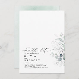 シルバエレガントー・グリーナリーセーブ・ザ・デート案内 案内状