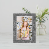 シルバエレガントー・メリー・クリスマスの実在写真 箔シーズンポストカード (立ち正面)