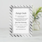 シルバカスタマイズイホワイトカレッジトランクパーティー招待状 招待状 (スタンド正面)