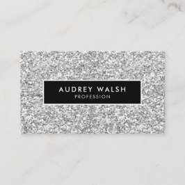 シルバガーリーーグラムグリッター&ブラック 名刺