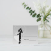 シルバグラデーションス結婚テーブルプレイスカード プレイスカード (スタンド正面)