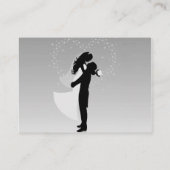 シルバグラデーションス結婚テーブルプレイスカード プレイスカード (裏面)