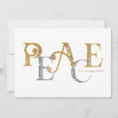 シルバシンプルー写真にモダン収められたクリスマス平和金ゴールド (正面)