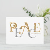 シルバシンプルー写真にモダン収められたクリスマス平和金ゴールド (スタンド正面)