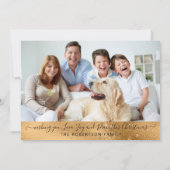 シルバシンプルー写真にモダン収められたクリスマス平和金ゴールド (裏面)