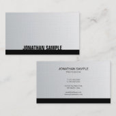 シルバスタイリッシュミニマルデザイントレンディーラグジュアリー 名刺 (正面/裏面)