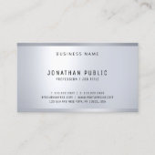 シルバスタイリッシュルックテンプレートモダンデザイン 名刺 (正面)