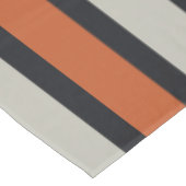 シルバスタイリッシューグレイネイビーオレンジ赤ストライプ色パターン テーブルクロス (アングル)