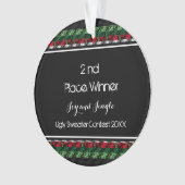 シルバスタイリッシューブリーセーターメダリオン2位 オーナメント (正面)