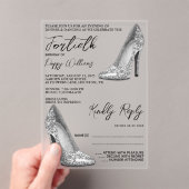 シルバスタイリッシュー・スティレット40歳の誕生日 アクリル招待状 (インサイチュ (ポータブル))