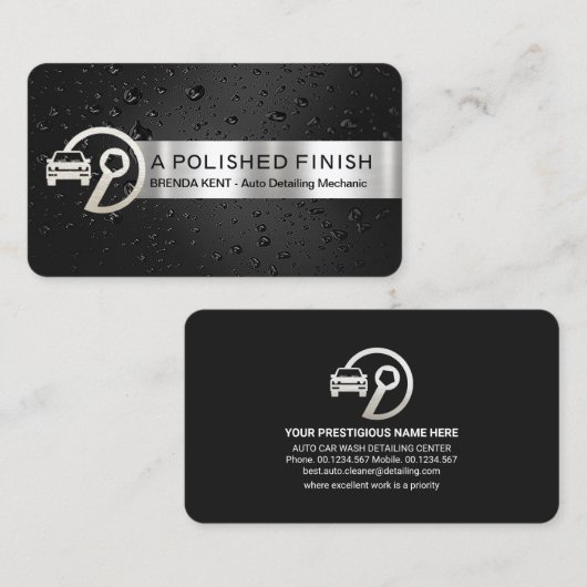 シルバストライプーオンクリスタルウォーターズディテーター 名刺 (正面/裏面)