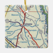 シルバニアヴィンテージの地図 セラミックオーナメント (正面)