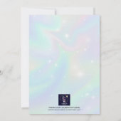 シルバパーソナライズされたバレリナバレエ誕生日 招待状 (裏面)