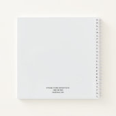 シルバパーソナライズされたー・ホワイト・スケッチ・ブック ノートブック (裏面)