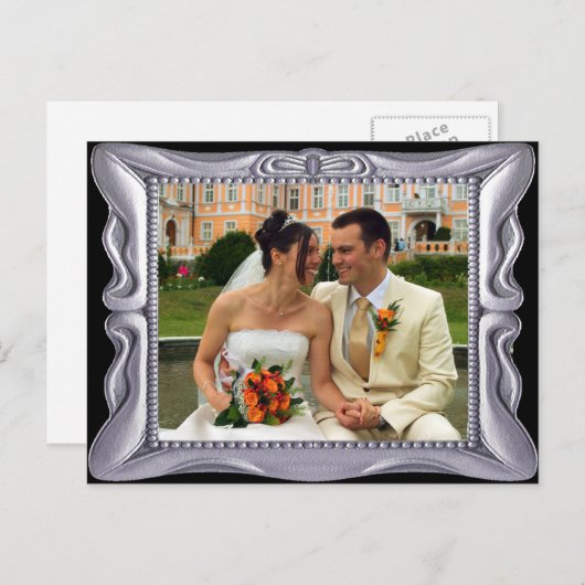 シルバファンシーーの枠に写真を追加 ポストカード (正面/裏面)