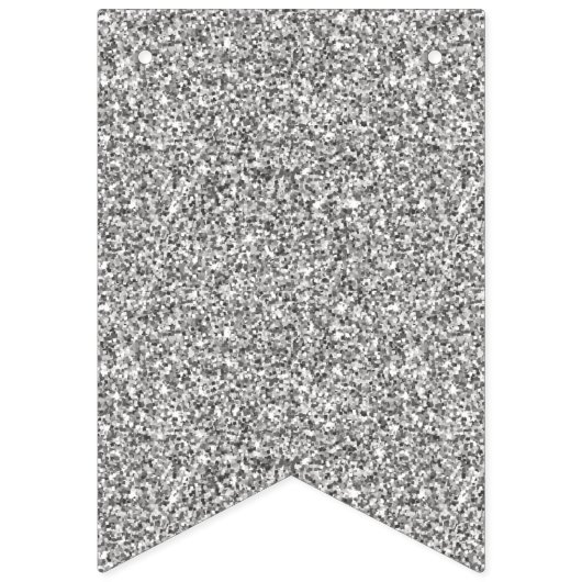 シルバフェイクーグリッター。 バンティングフラッグ (第1の旗)