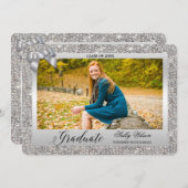 シルバフェイクーシーキンズが少女を辞表写 招待状 (正面/裏面)