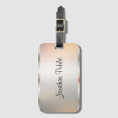 シルバフェイクースクリプト名タイポグラフィテンプレート ラゲッジタグ (正面縦)