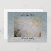 シルバフェイクースパークルの日付を保存 案内ポストカード (正面/裏面)