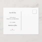 シルバフェイクースパークルの日付を保存 案内ポストカード (裏面)