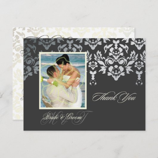 シルバフェイクーダマスクレースありがとう写真/DIYカラー ポストカード (正面/裏面)