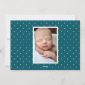 シルバフェイクーフォイルスクリプト恵みホリデーフォト シーズンカード (裏面)