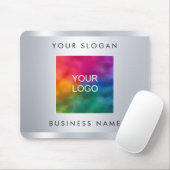 シルバフェイクーメタリックの外観ビジネスロゴの追加 マウスパッド (マウス)