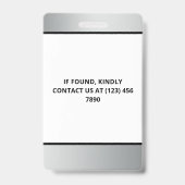 シルバフェイクー写真&ロゴプレスID バッジ (裏面)