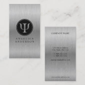 シルバフェイクー心理学者Psiシンボル名刺 名刺 (正面/裏面)