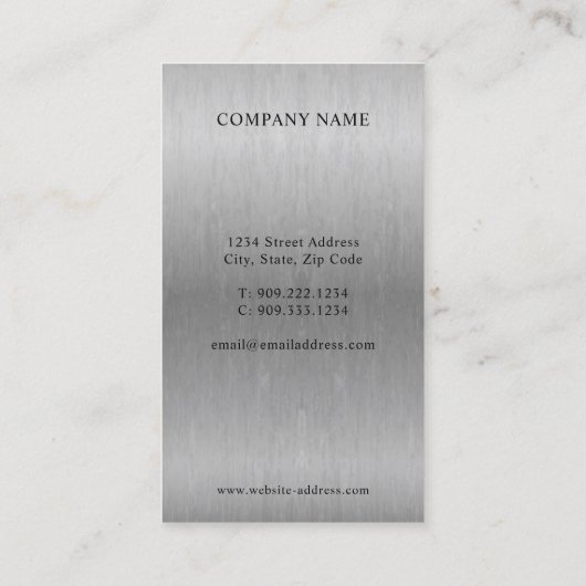 シルバフェイクー心理学者Psiシンボル名刺 名刺 (裏面)