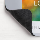 シルバフェイクー追加ビジネスロゴのアップロード文字 マウスパッド (コーナー)